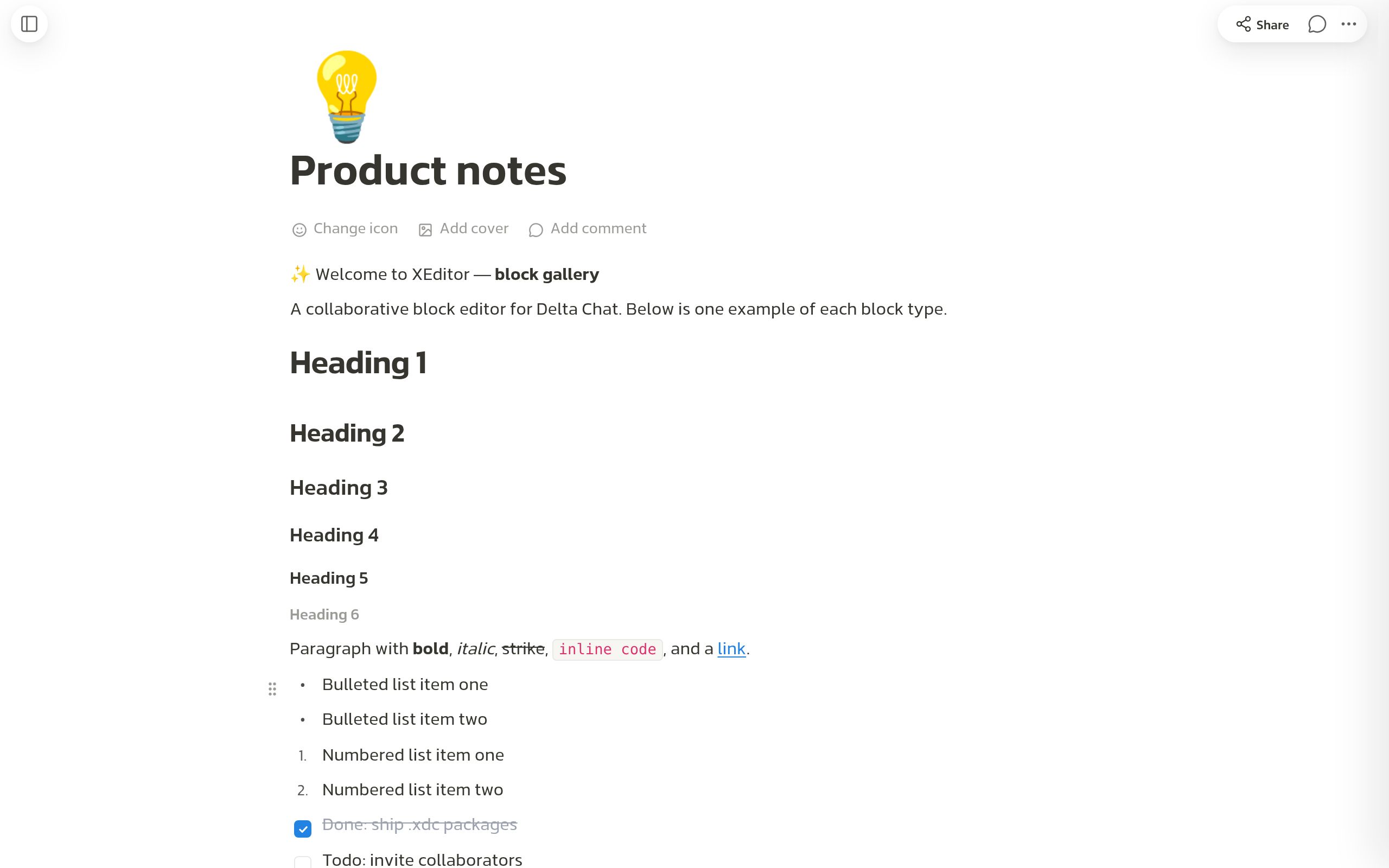 XEditor block editor
